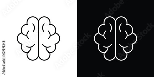 Brain icon. Editable stroke line icons