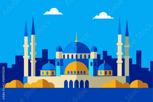 silhouette of mosque