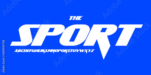 Retro racing alphabet, bold oblique letters, heavy e-sport font for fast game logo, dynamic headline, automotive typography, competitive typographic design, sport team branding. Vector typeset.