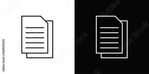 Copy icon. Editable stroke line icons