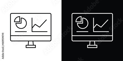 Dashboard icon. Editable stroke line icons