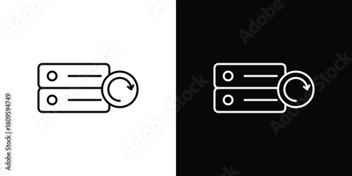 Data backup icon. Editable stroke line icons