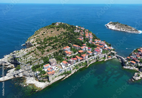 Fototapeta Naklejka Na Ścianę i Meble -  A drone view of Amasra, Turkey