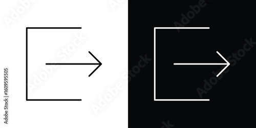 Exit icon. Editable stroke line icons