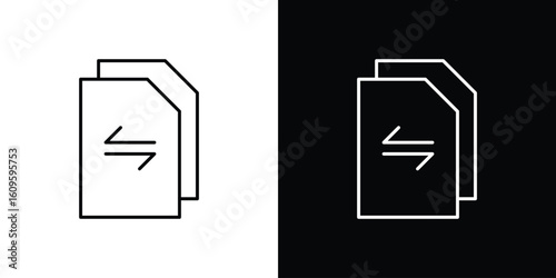 File transfer icon. Editable stroke line icons