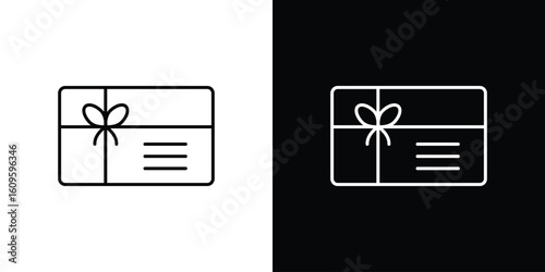 Gift voucher icon. Editable stroke line icons