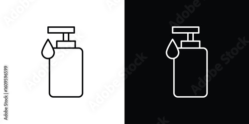 Hand sanitizer icon. Editable stroke line icons