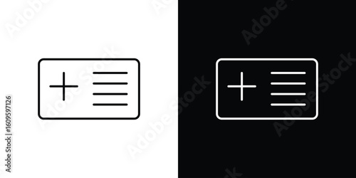 Insurance card icon. Editable stroke line icons