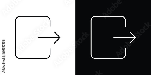 Logout icon. Editable stroke line icons