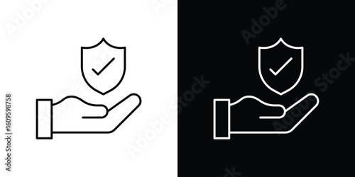 Policyholder icon. Editable stroke line icons