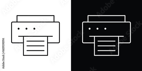 Printer icon. Editable stroke line icons