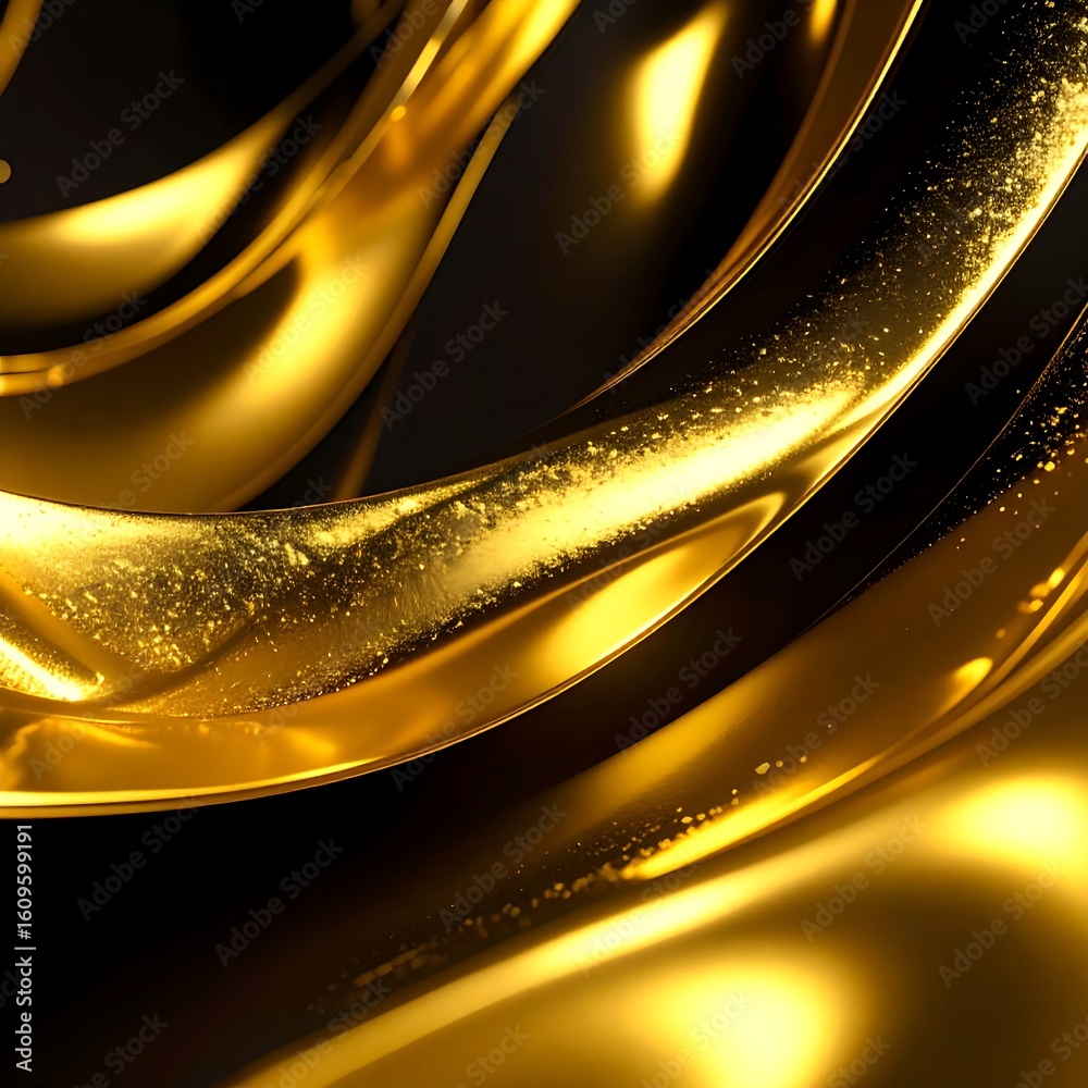 Fototapeta premium Abstract golden swirls