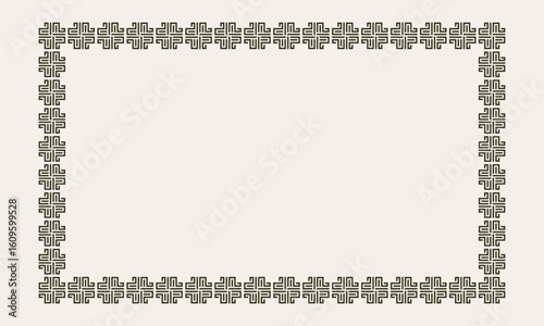 Decorative rectangular frame in greek style.