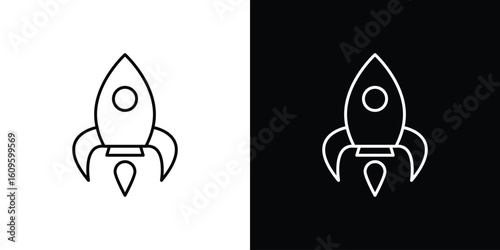 Rocket icon. Editable stroke line icons