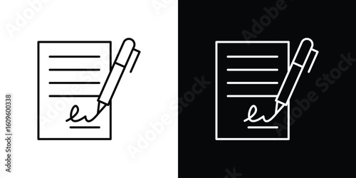 Signed contract icon