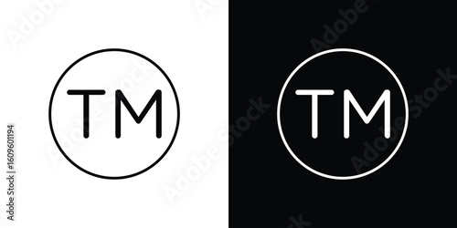 Trademark icon. Editable stroke line icons