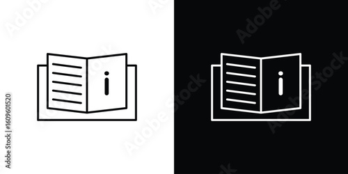 User guide icon. Editable stroke line icons