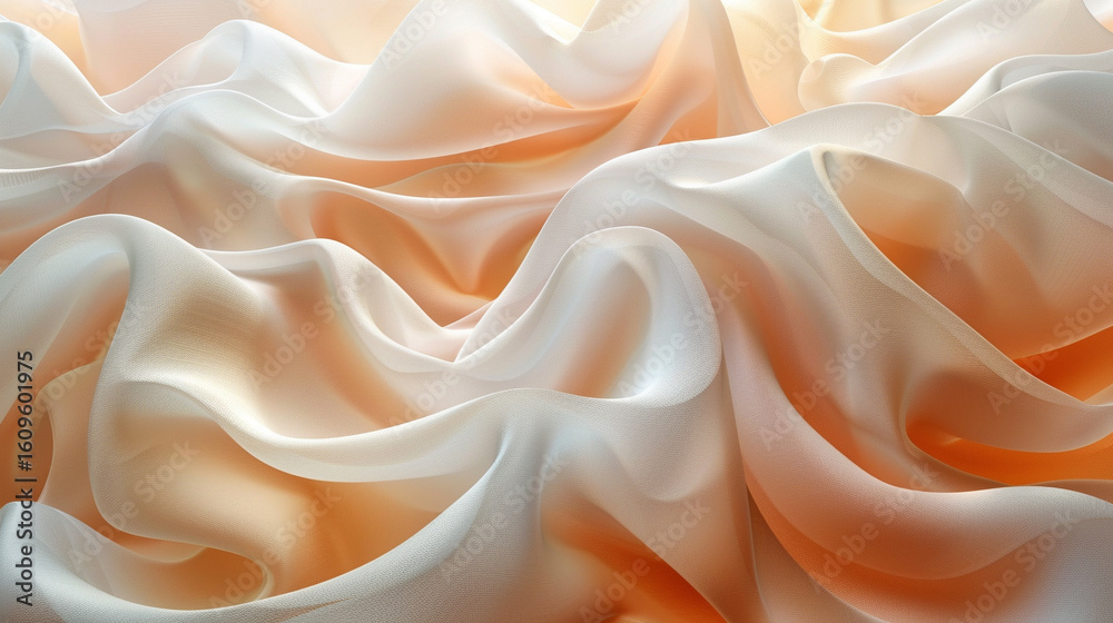 Obraz premium Minimal abstract background with softly layered peach and beige tones, featuring smooth gradients and gentle light transitions for modern design applications