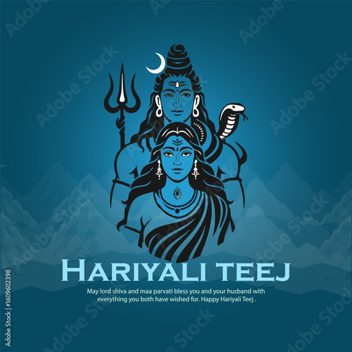 Hariyali Teej Celebration with Lord Shiva and Parvati