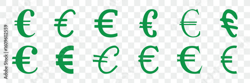 Euro Icon Outline vector sign