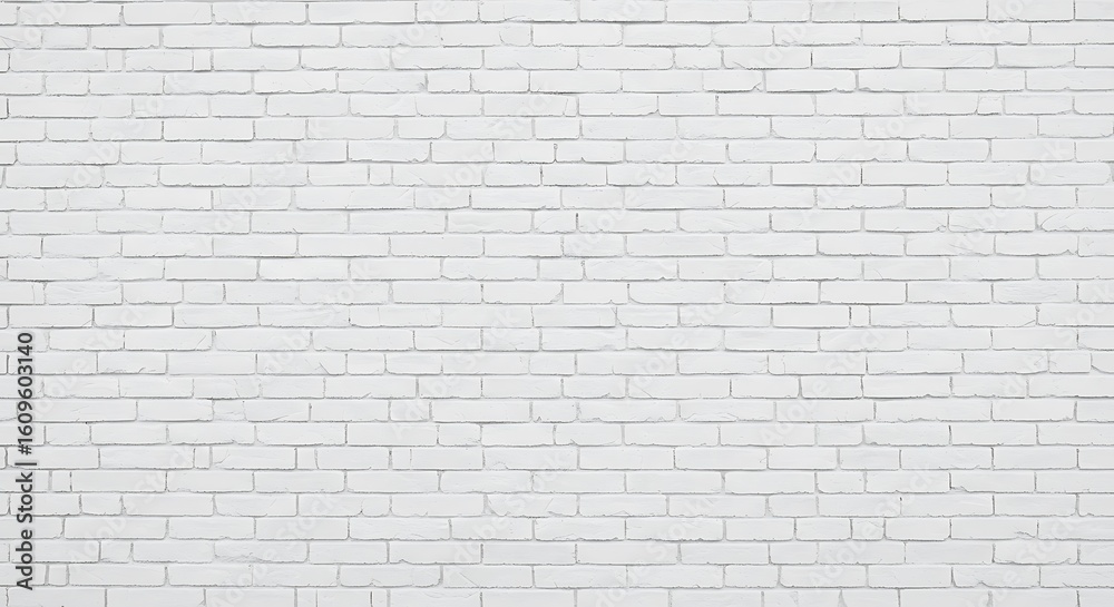 White Brick Wall Texture: Seamless Pattern Background