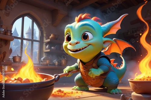  Baby Dragon in the Kitchen — Shrek-World Chaos