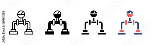 Gas icon sheet multiple style collection