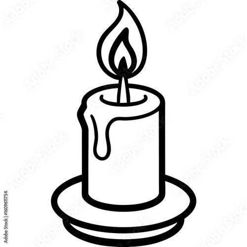 Candle in Darkness AI vector format, perfect for digital use, religious graphics, and spiritual microstock content.