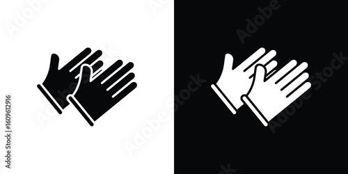 Glove icon illustrations filled outline style. EPS10