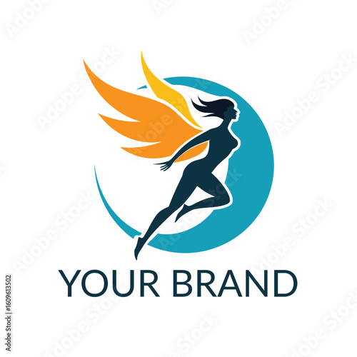 Modern freedom of a woman logo