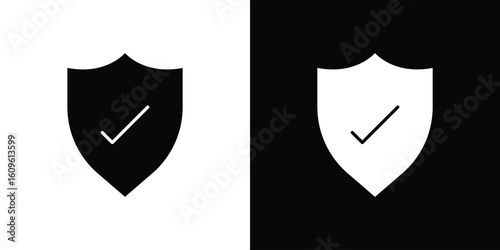 Insured icon illustrations filled outline style. EPS10