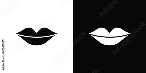 Lips icon illustrations filled outline style. EPS10