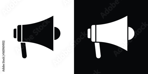 Loud Speaker icon illustrations filled outline style. EPS10