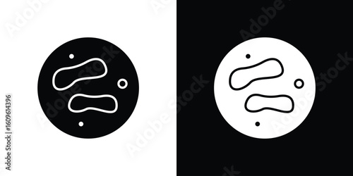 Microorganism icon illustrations filled outline style. EPS10