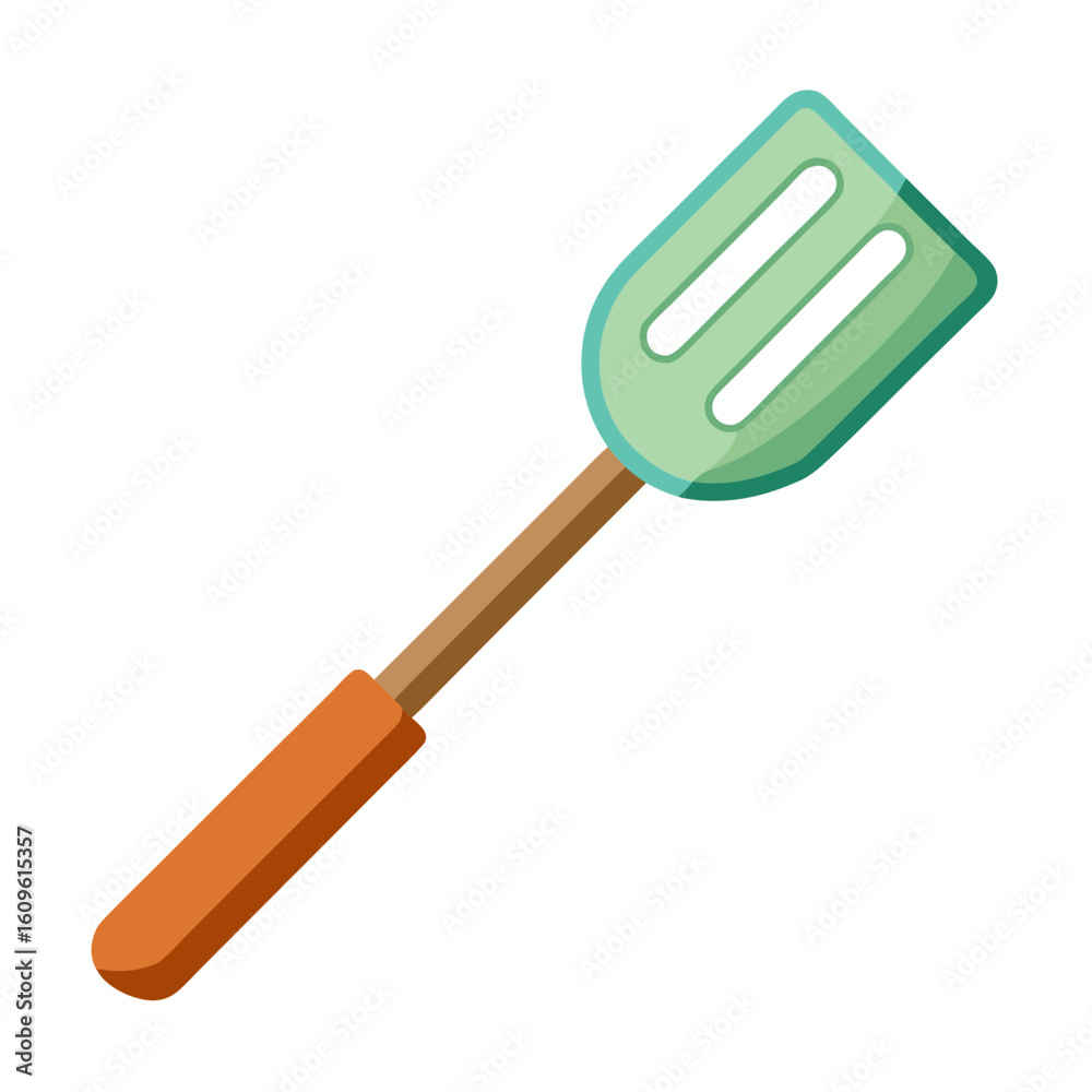 Flat Style Lab Spatula Illustration in Vector Design Flat Style Lab Spatula Illustration in Vector Design