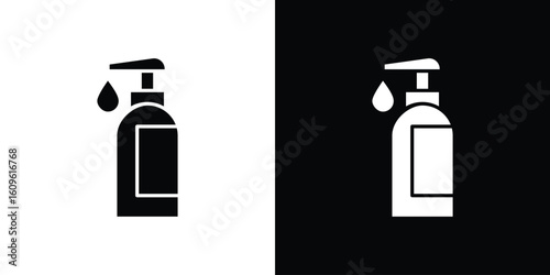 Sanitizer icon illustrations filled outline style. EPS10