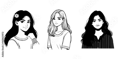 young woman eps vector image,cricut and silhouette.