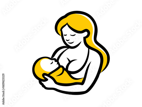 Mother Breastfeeding Baby – Maternal Care and Bonding Image for Parenting & Health