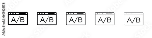 A B test icon. Thin line icons collection for web ui.