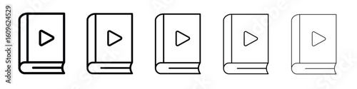 Audiobook icon. Thin line icons collection for web ui.