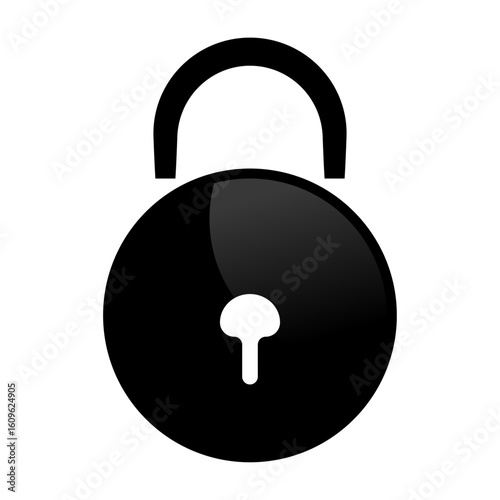 New Creative Secure Padlock Icon – Flat Vector Security Lock Symbol Isolated. Illustration concept