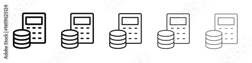 Budget icon. Thin line icons collection for web ui.