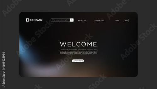 Modern website design template welcomes visitors with clean layout and minimalist aesthetic