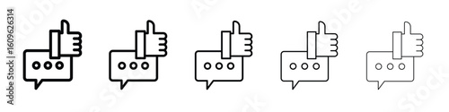 Customer feedback icon. Thin line icons collection for web ui.