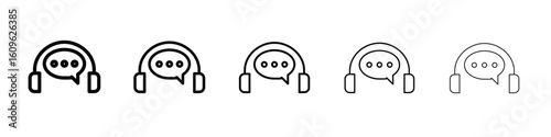 Customer service icon. Thin line icons collection for web ui.
