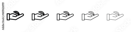 Eco-friendly icon. Thin line icons collection for web ui.