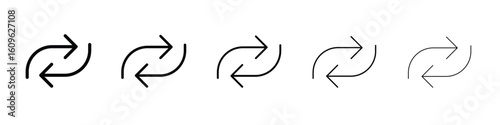 Exchange icon. Thin line icons collection for web ui.