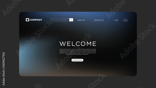 Dynamic website landing page design with modern interface for engaging customer experience online
