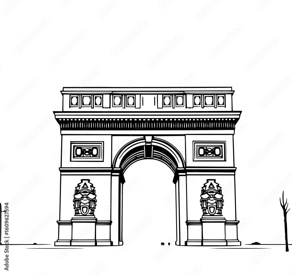 Fototapeta premium arc de triomphe paris