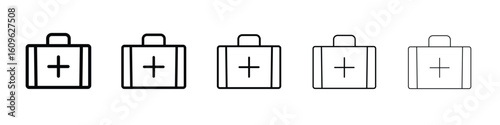 First aid icon. Thin line icons collection for web ui.